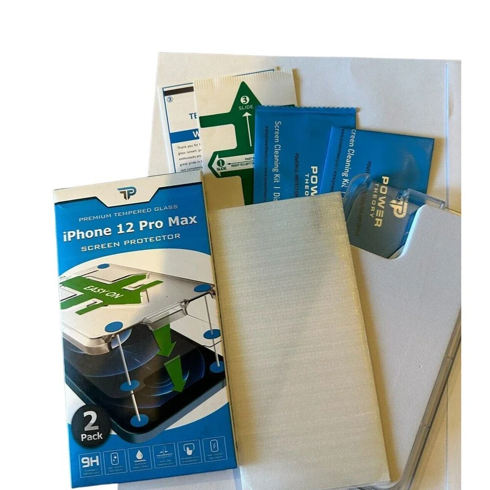 RinoGear & Power Theory Screen Protectors for Iphone 12 Pro Max 2 Protectors